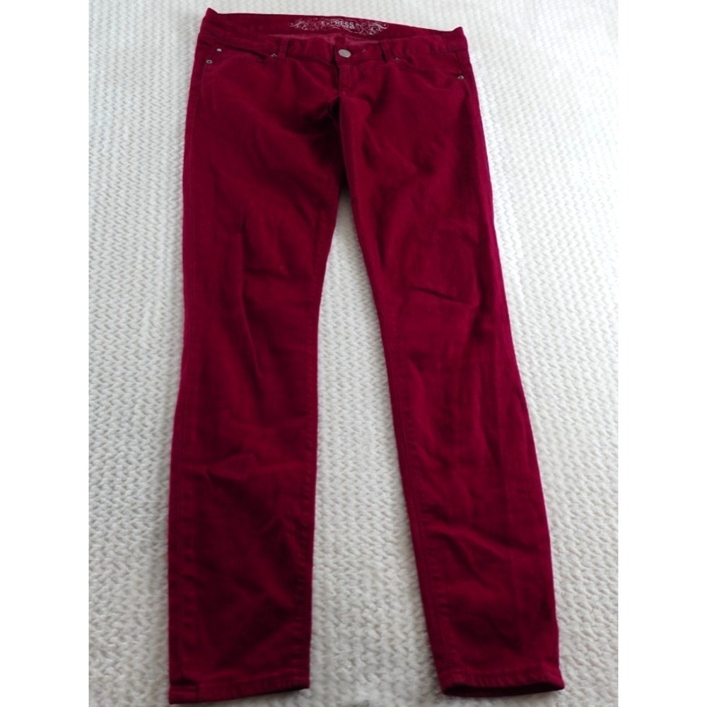 EXPRESS WOMEN 8 PINK ZELDA SLIM FIT ULTRA LOW RISE JEAN LEGGING SKINNY JEANS